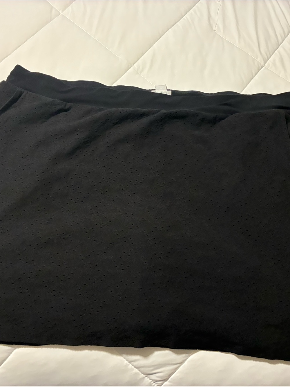 Chico's Black Eyelet Skirt